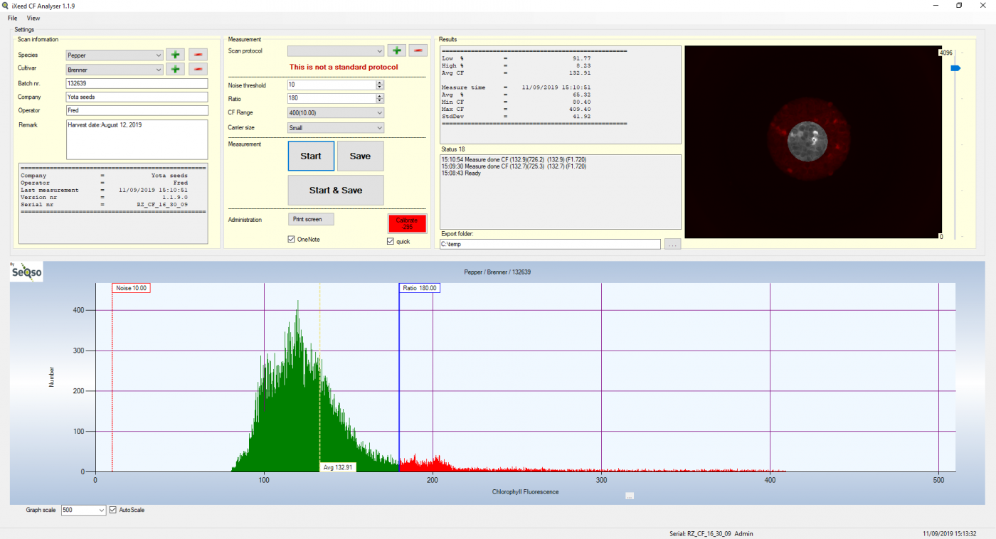 CFA200 screen